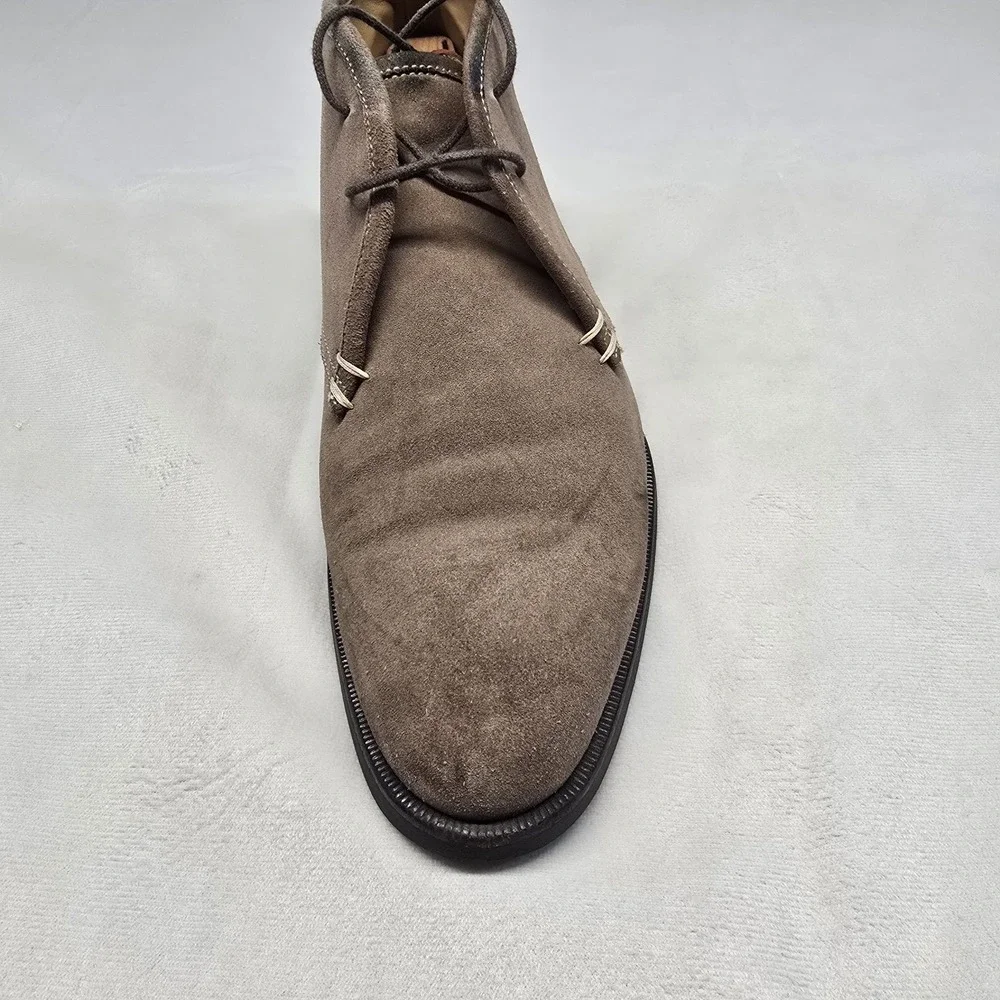 Di Bianco Suede Chukka Boots Men Size 8.5 Made In Italy Brown‎